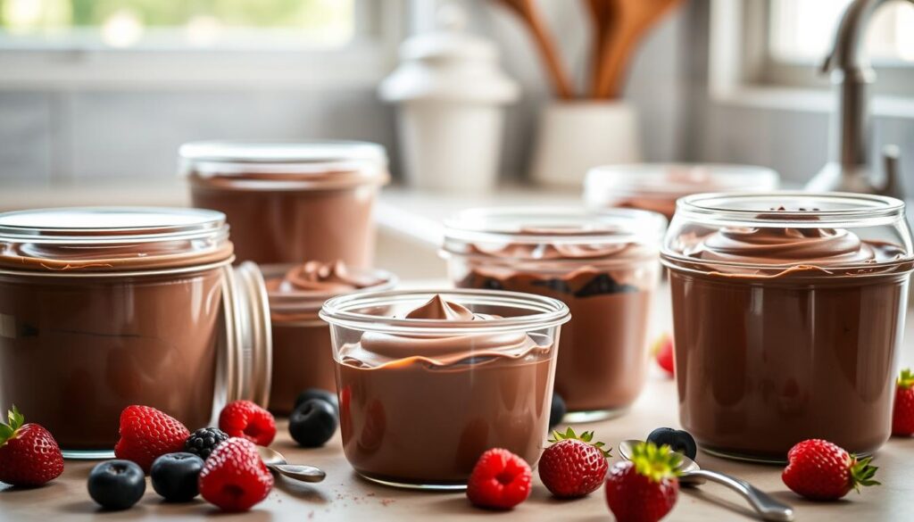 Keto chocolate mousse storage